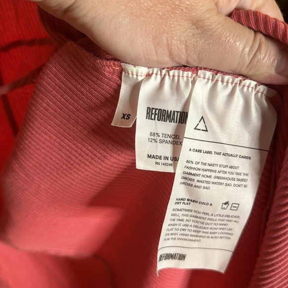 Reformation Tulip Ribbed Wrap Mini Dress In Dusty Rose Pink Size XS - Picture 7 of 10